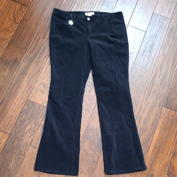 MICHAEL Michael Kors Black Boot Cut Corduroy Pants size 14 - Picture 1 of 8